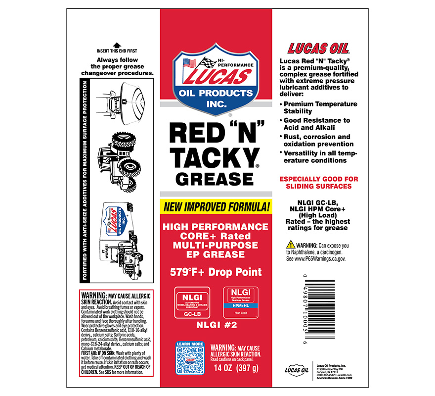 Red "N" Tacky 14 oz label