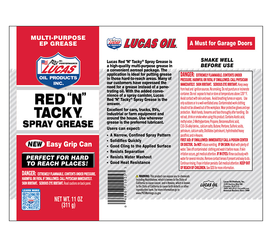 Red "N" Tacky 11oz Aerosol label