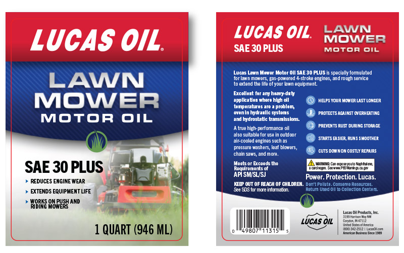 SAE 30 PLUS label