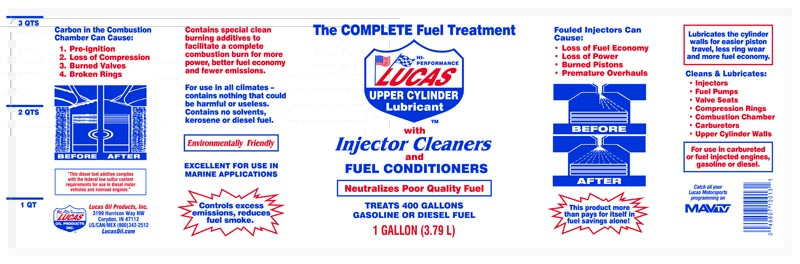 Fuel Treatment gallon label
