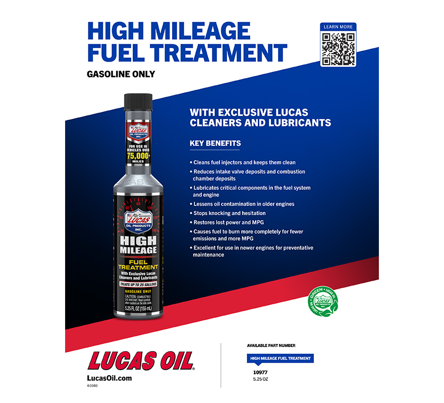 High Mileage Fuel Treatment flyer