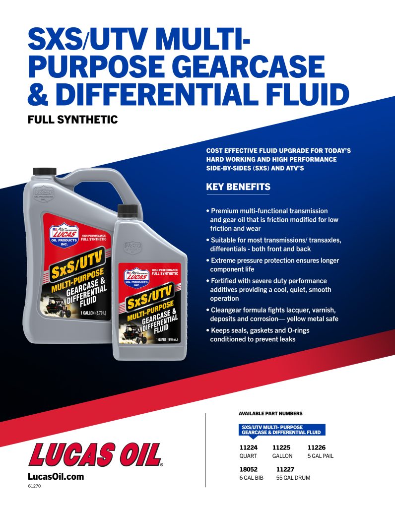 Synthetic SxS Multi-Purpose Gearcase and Differential Fluid Flyer