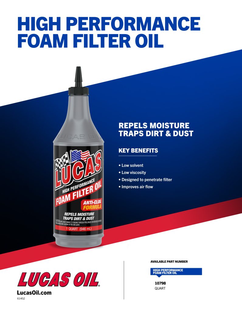 High Performance Foam Filter Oil Flyer