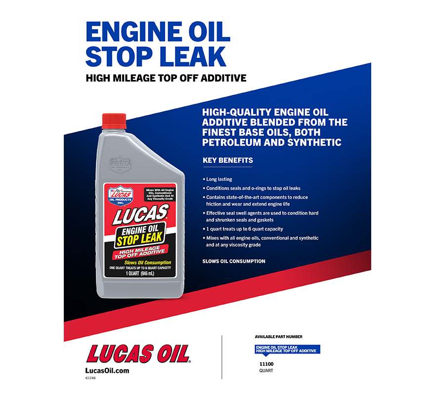 Engine Oil Stop Leak Top Off Additive Flyer