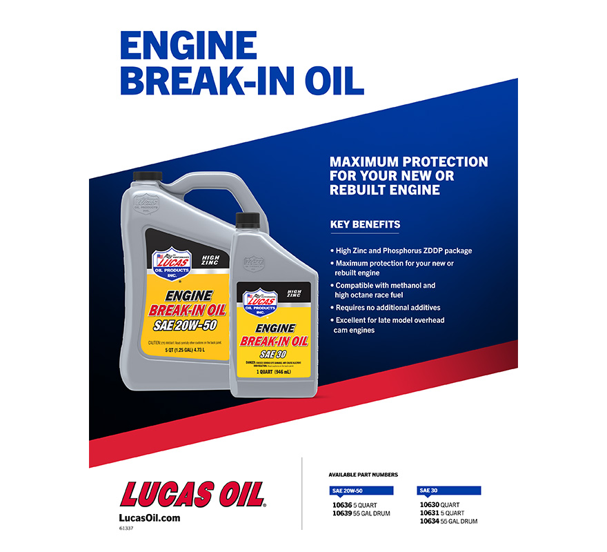 Engine Break-In Oil Flyer