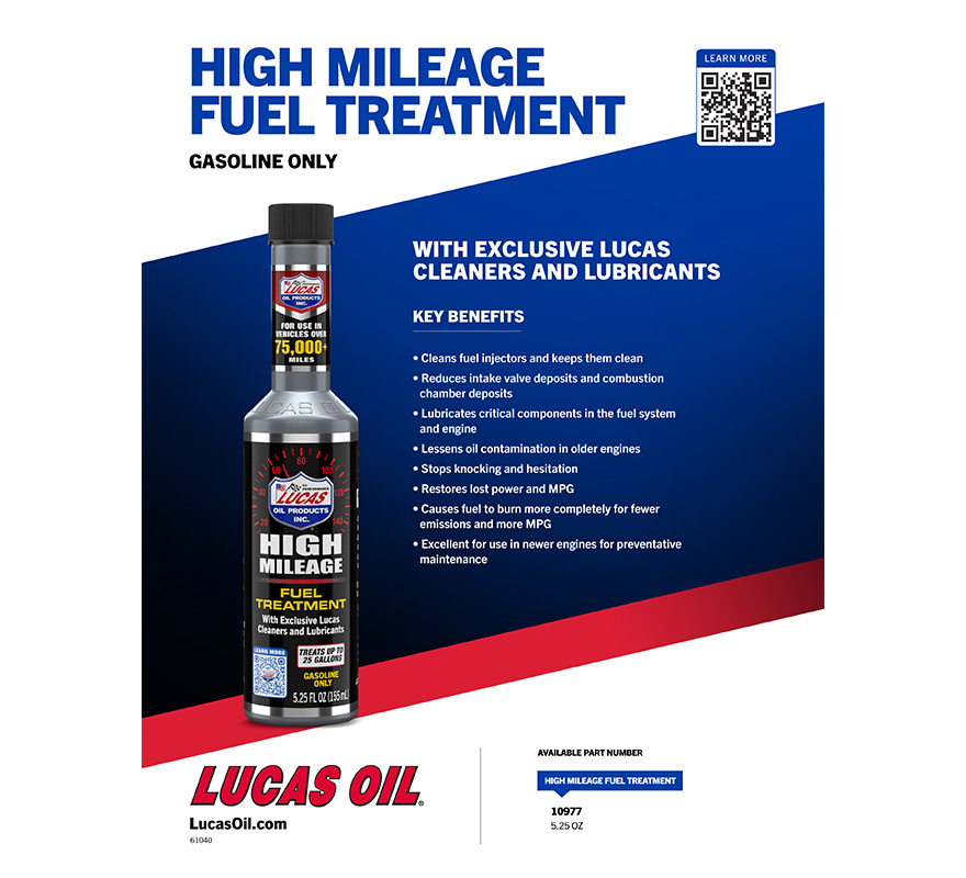 High Mileage Fuel Treatment flyer