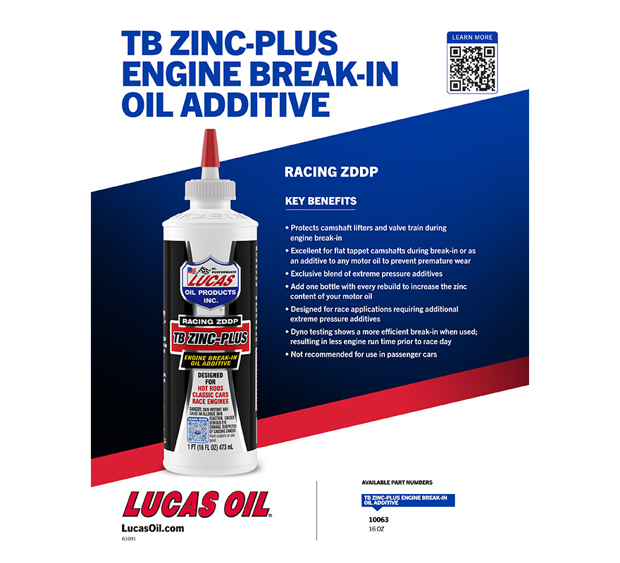 Engine Break-In Oil Additive - TB Zinc Plus flyer