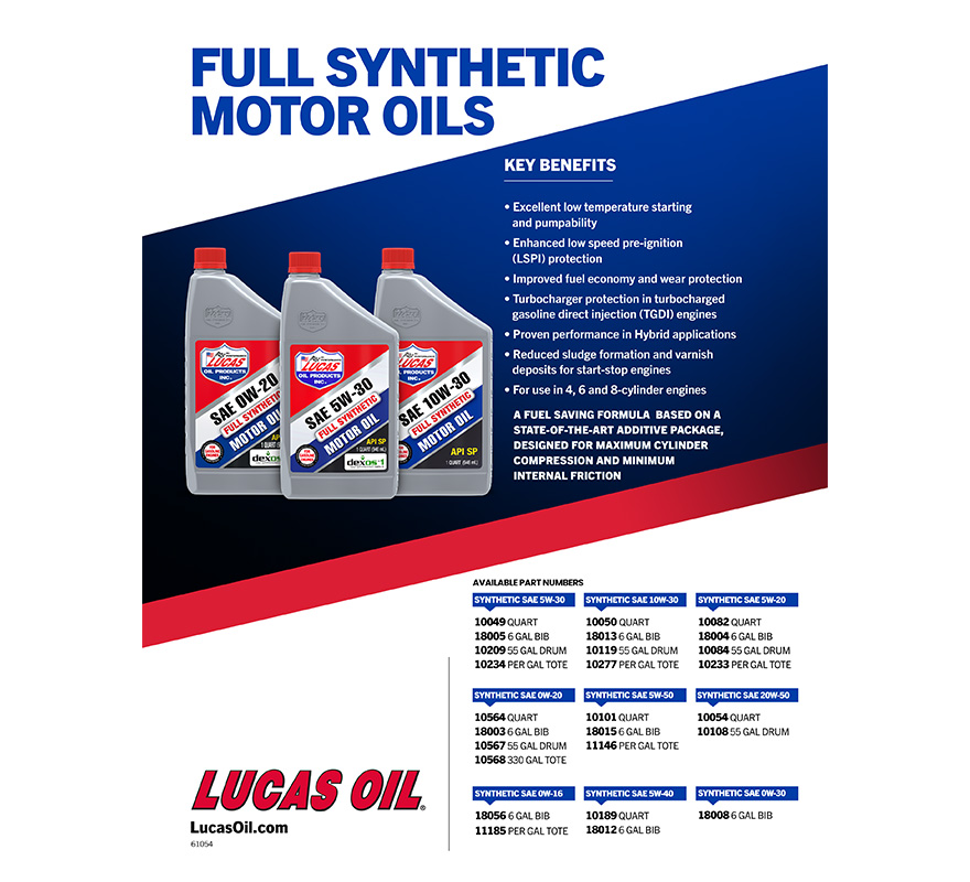 Synthetic Motor Oils Flyer