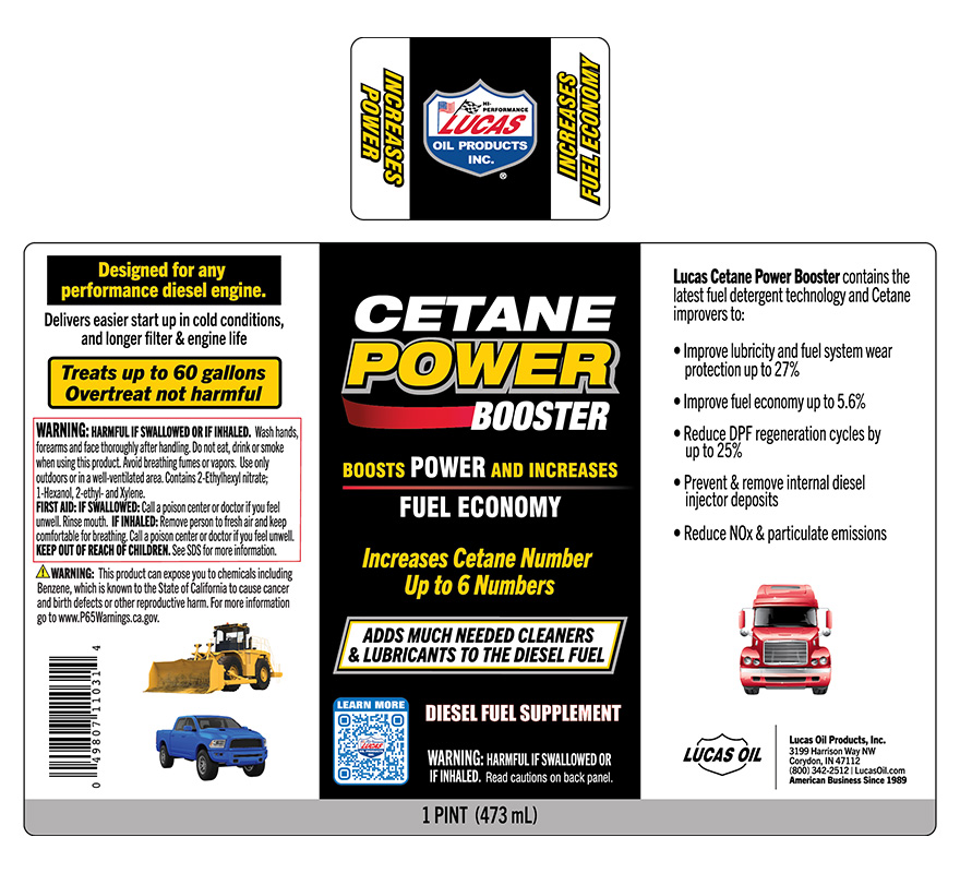 Cetane Power Booster 16oz label
