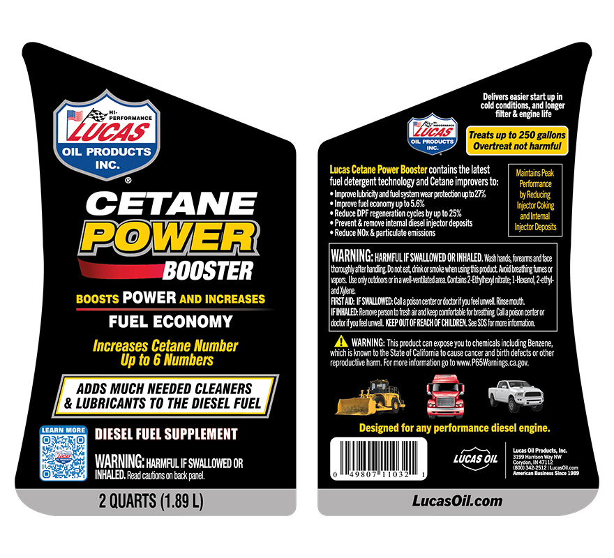 Cetane Power Booster 64oz label