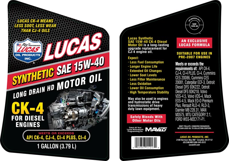 15W40 CK-4 Synthetic Diesel Engine Oil - 55 Gallon Drum