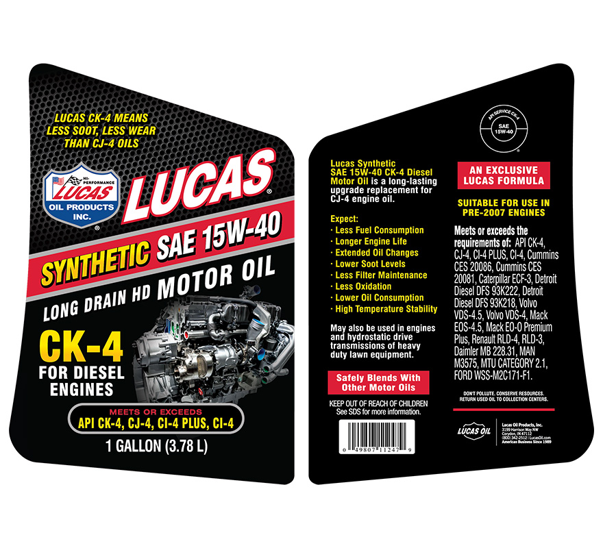 Syn 15W-40 CK-4 - Gallon (Label)