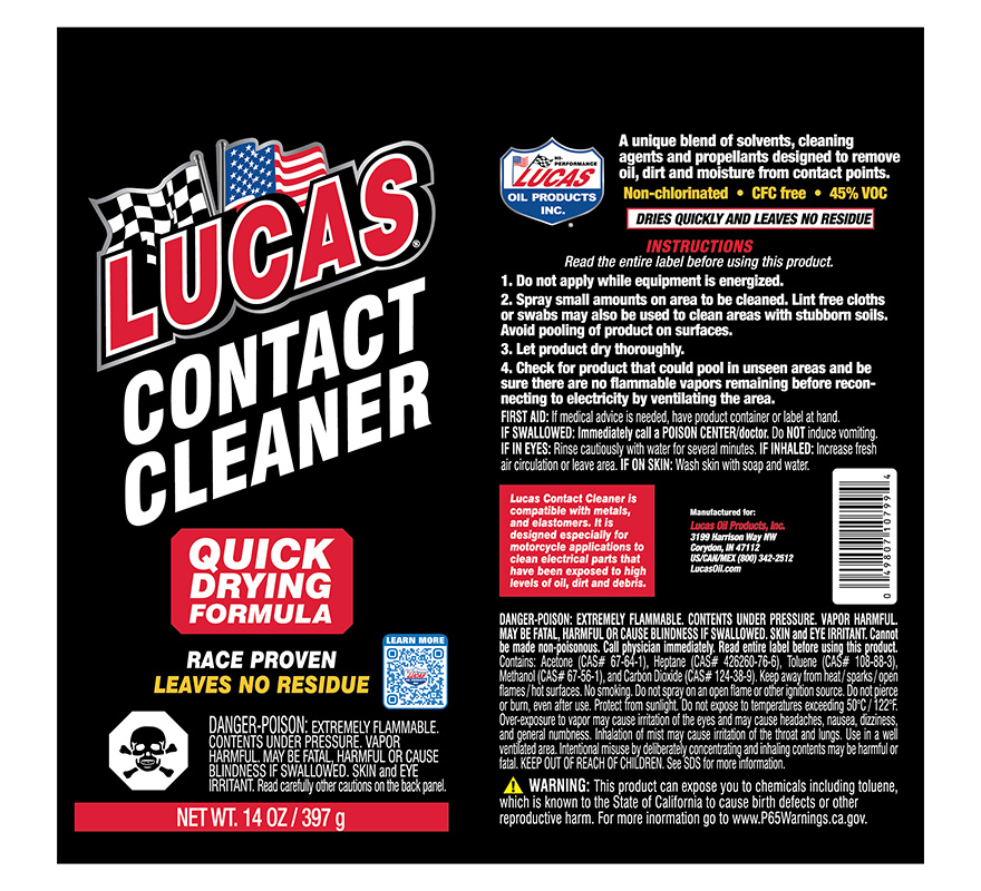 Contact Cleaner Aerosol - 14oz (Label)