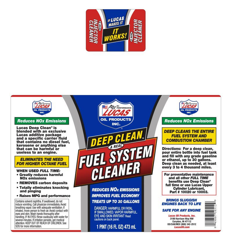 Deep Clean Fuel System Cleaner 16oz label