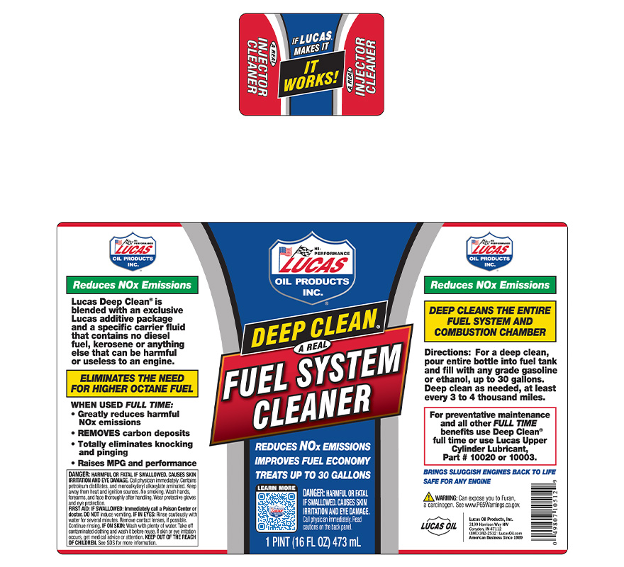 Deep Clean Fuel System Cleaner 5oz label
