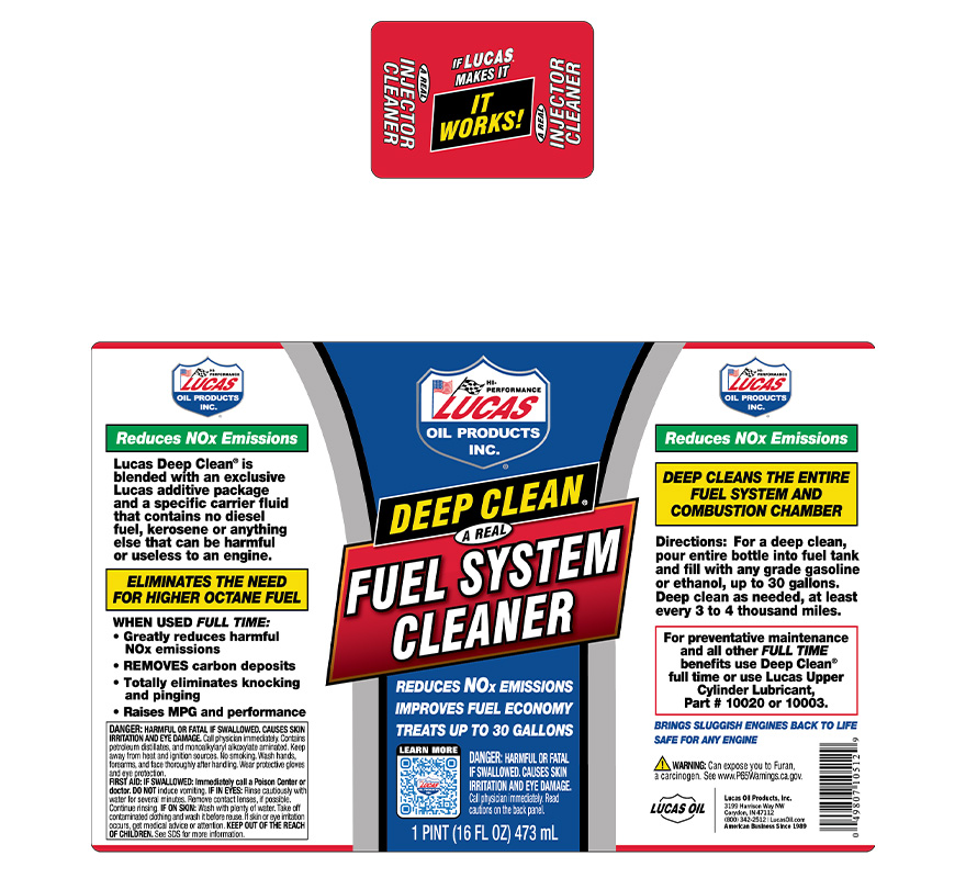 Deep Clean Fuel System Cleaner 16oz label