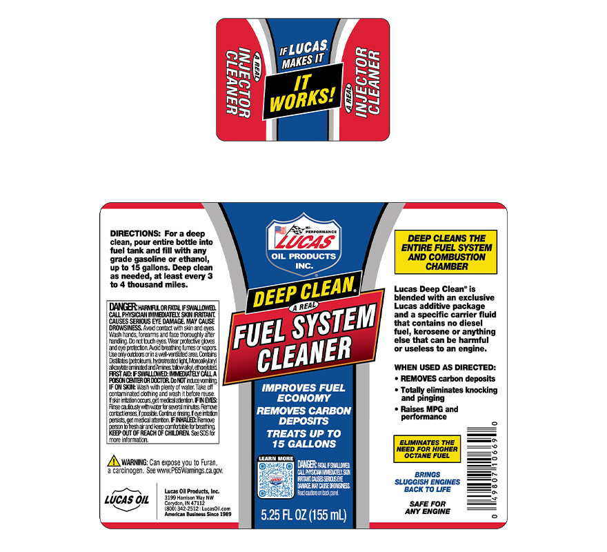 Deep Clean Fuel System Cleaner 5oz label