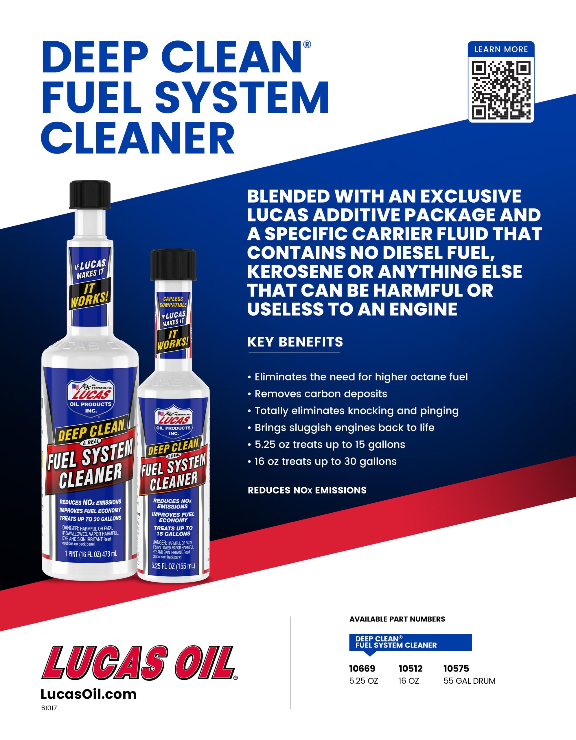 Deep Clean® Fuel System Cleaner Lucas Oil Products, Inc. Keep That
