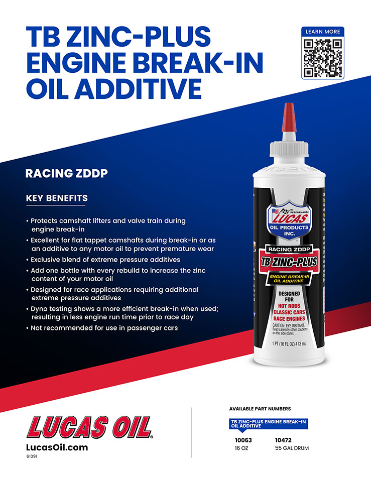 Engine Break-In Oil Additive - TB Zinc Plus flyer