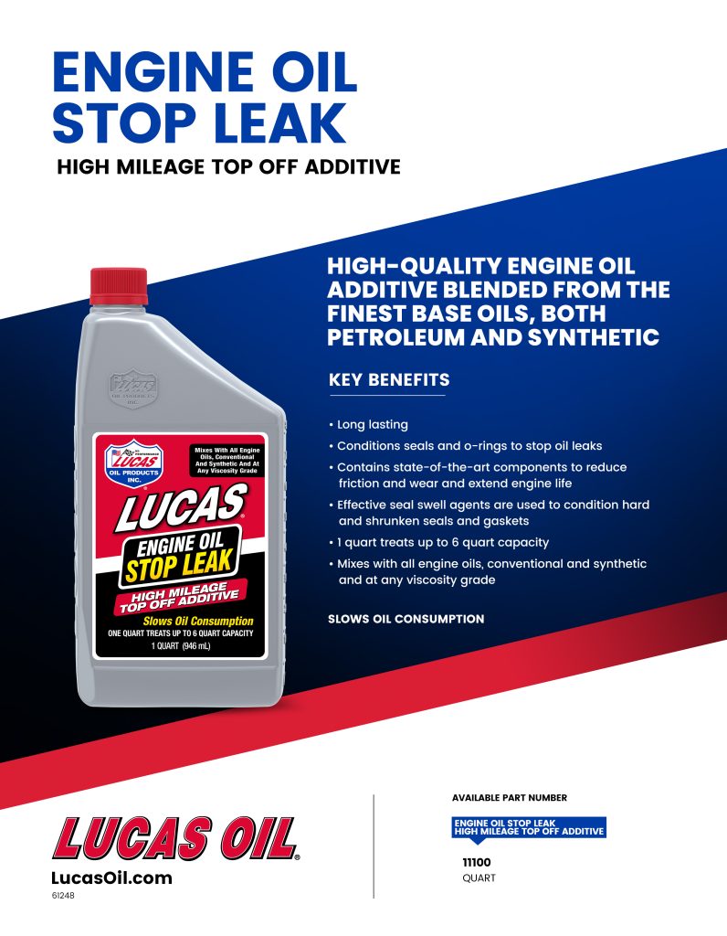 Engine Oil Stop Leak Top Off Additive Flyer
