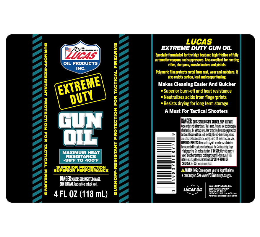 Extreme Duty Gun Oil - 4oz (Label)