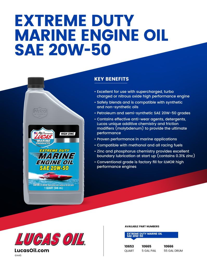 Extreme Duty Marine Oil 20W-50 Flyer