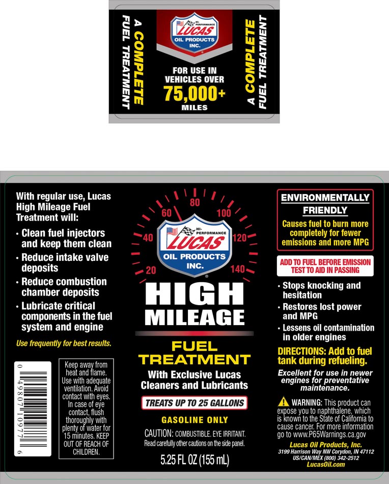 High Mileage Fuel Treatment 5oz label