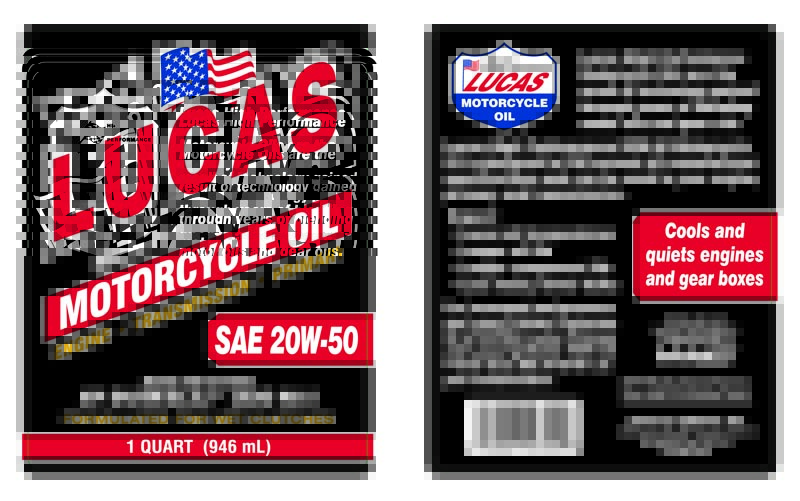 High Performance Conventional Motorcycle Oil 20w-50 label