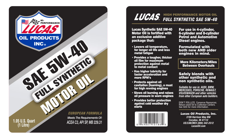 Lucas Pure Synthetic Oil Stabilizer In Holland, Michigan – Major Brands Oil