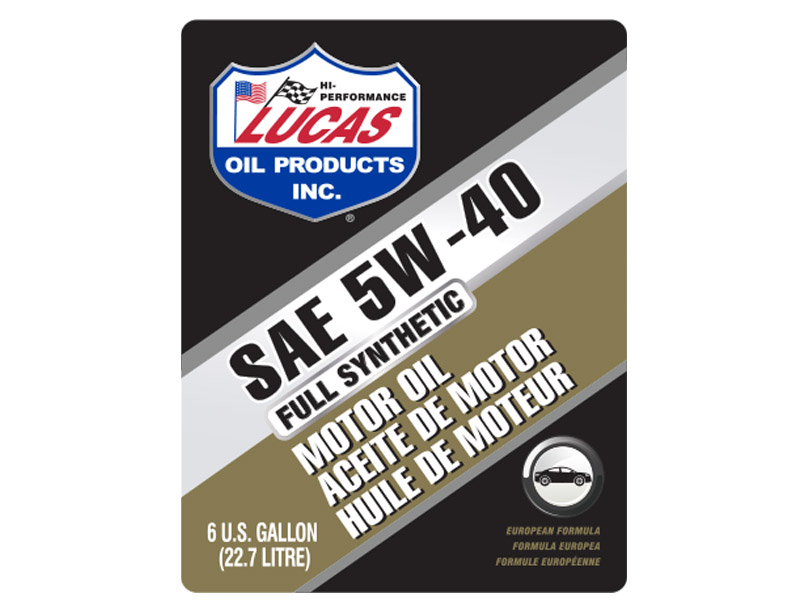 Synthetic SAE 5W-40 BIB Label