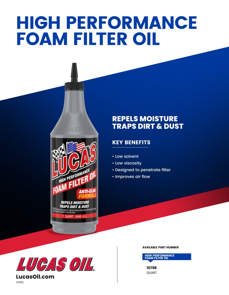 High Performance Foam Filter Oil Flyer