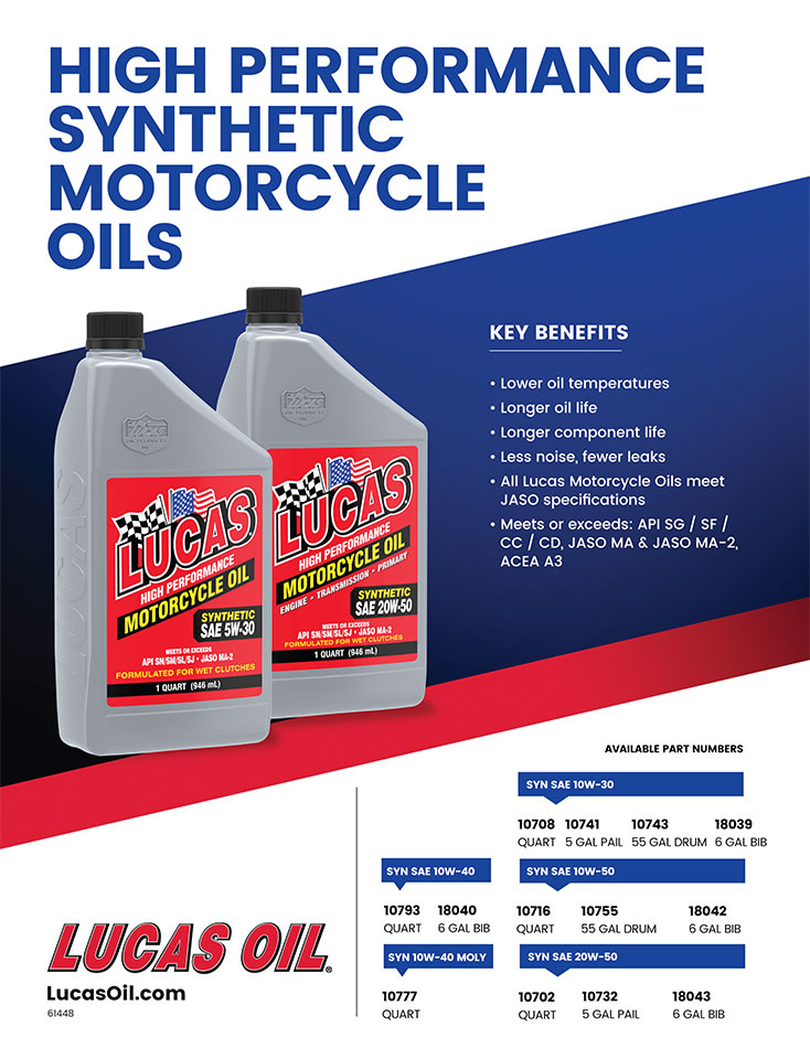 Synthetic Motorcycle Oil flyer
