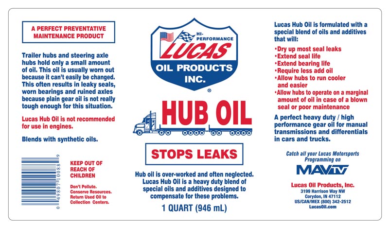 Hub Oil - 32oz (Label)
