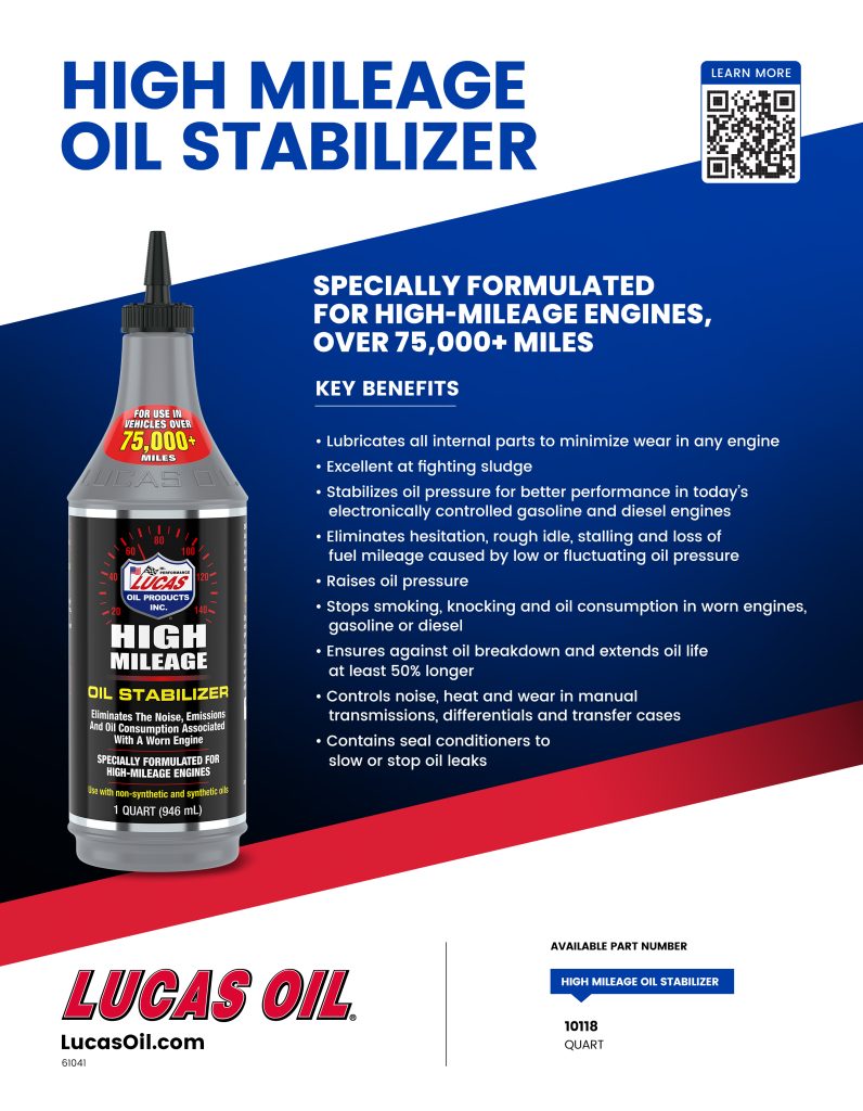 High Mileage Oil Stabilizer flyer