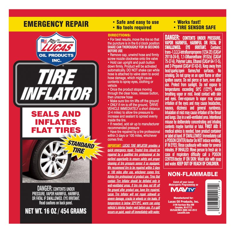 Tire Inflator - 16oz (Label)