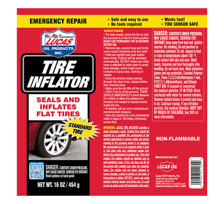 Tire Inflator - 16oz (Label)