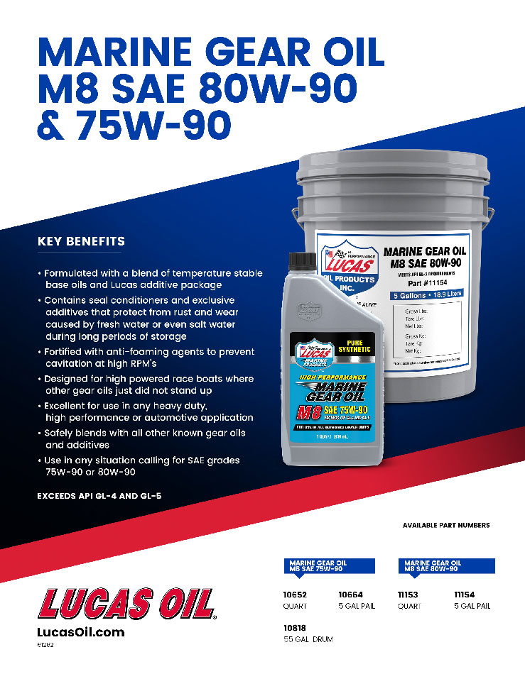 Marine Gear Oil SAE 80W-90, Synthetic SAE 75W-90 M8 flyer