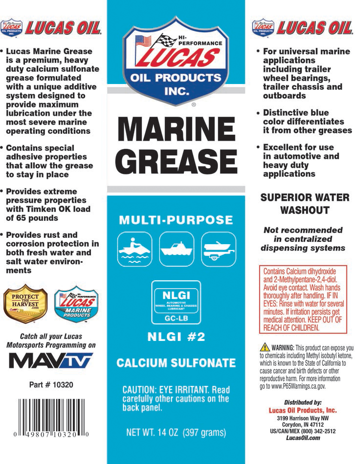 Marine Grease 14oz label