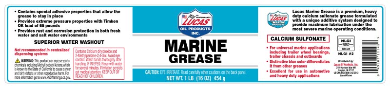 Marine Grease 16oz label