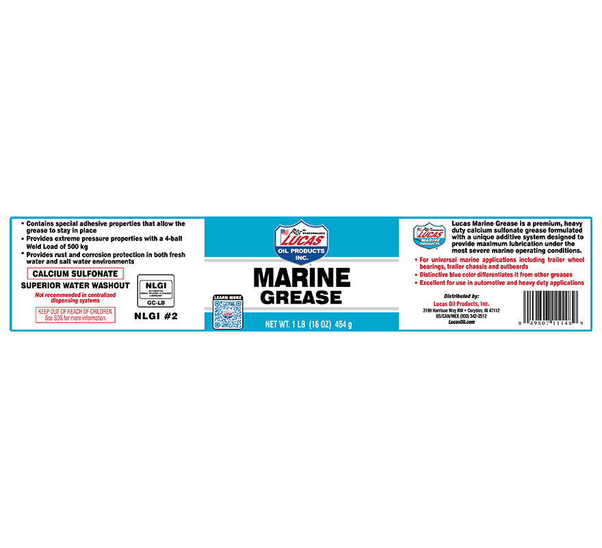Marine Grease 16oz label