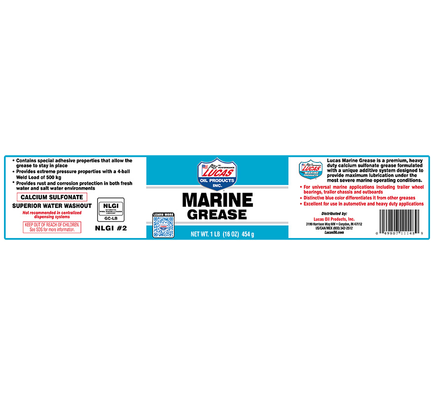 Marine Grease 16oz label