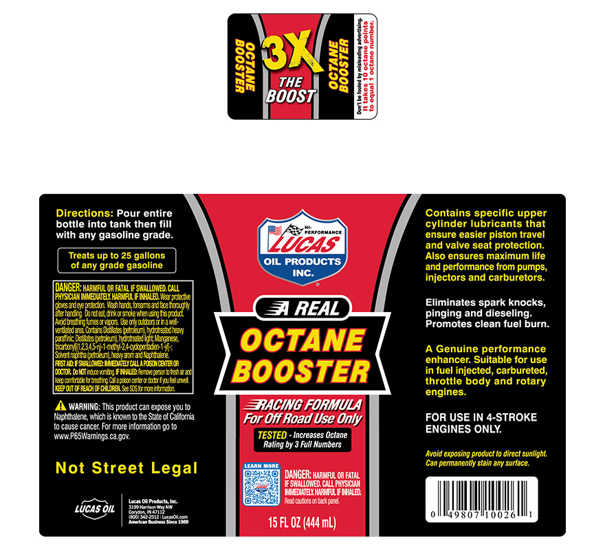 Lucas Octane Booster 15oz label