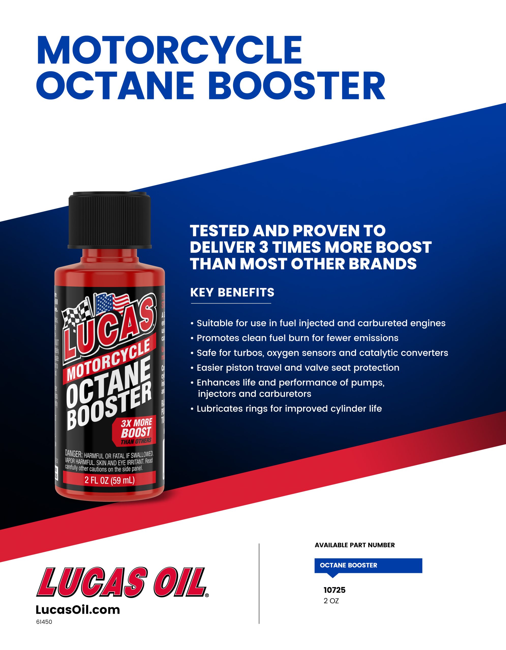 Motorcycle Octane Booster Lucas Oil Products, Inc. Keep That Engine