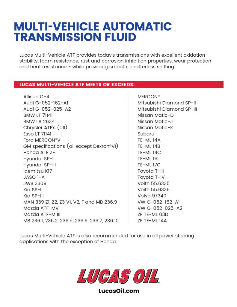 Multi-Vehicle ATF Flyer