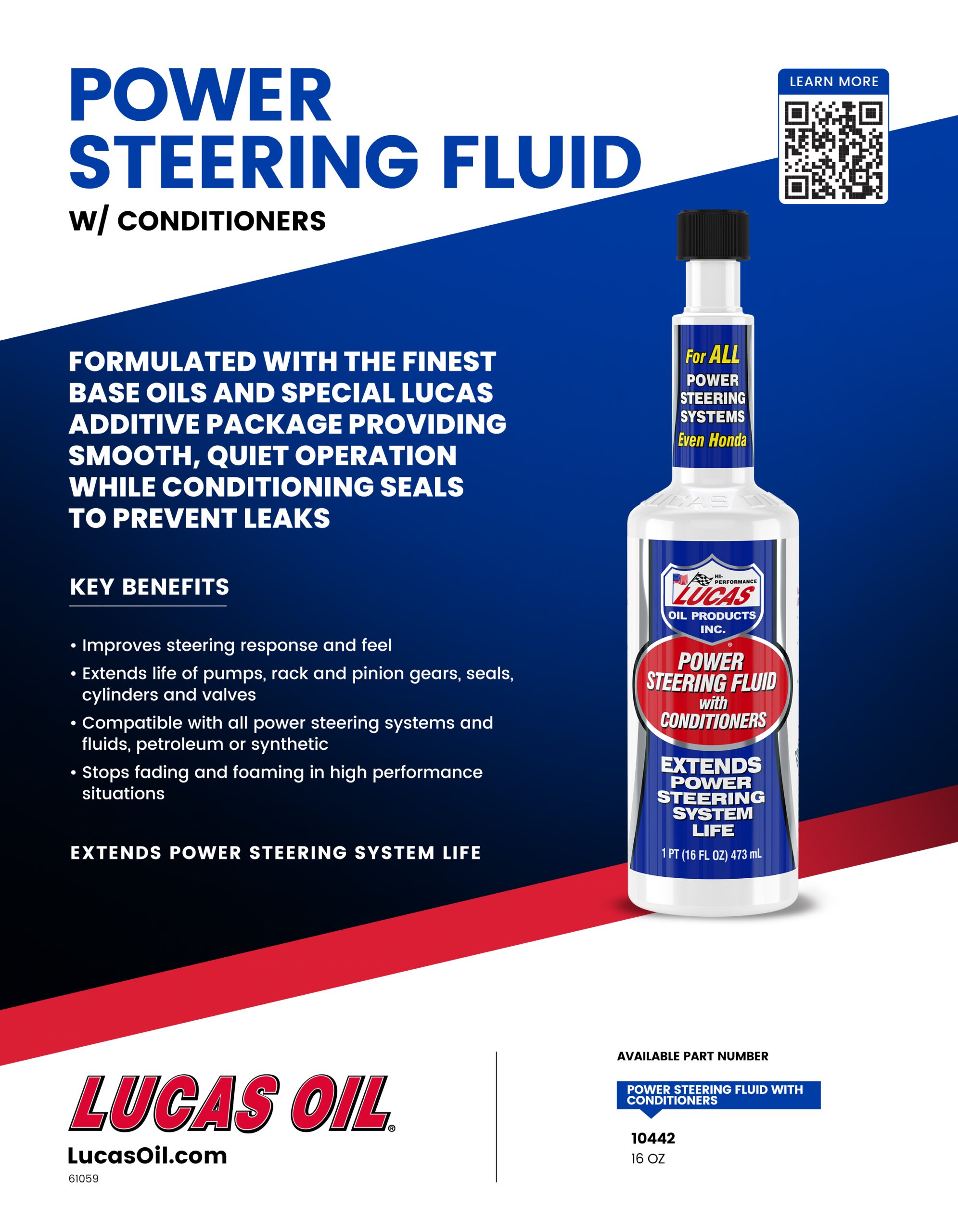 Power Steering Fluid With Conditioners Lucas Oil Products, Inc