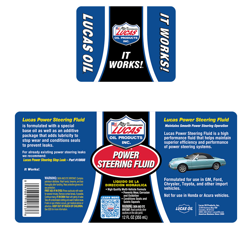 Power Steering Fluid - 12oz (Label)