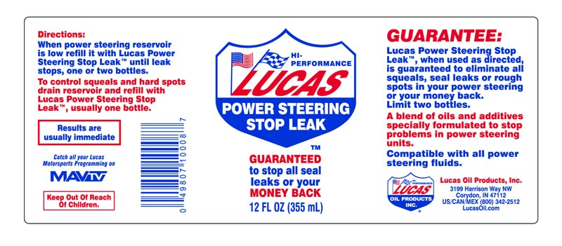 Power Steering Stop Leak - 12oz (Label)