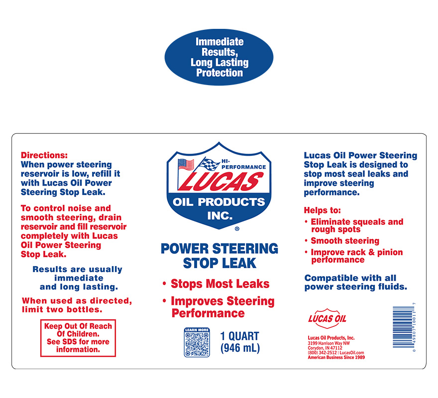 Power Steering Stop Leak - 32oz (Label)