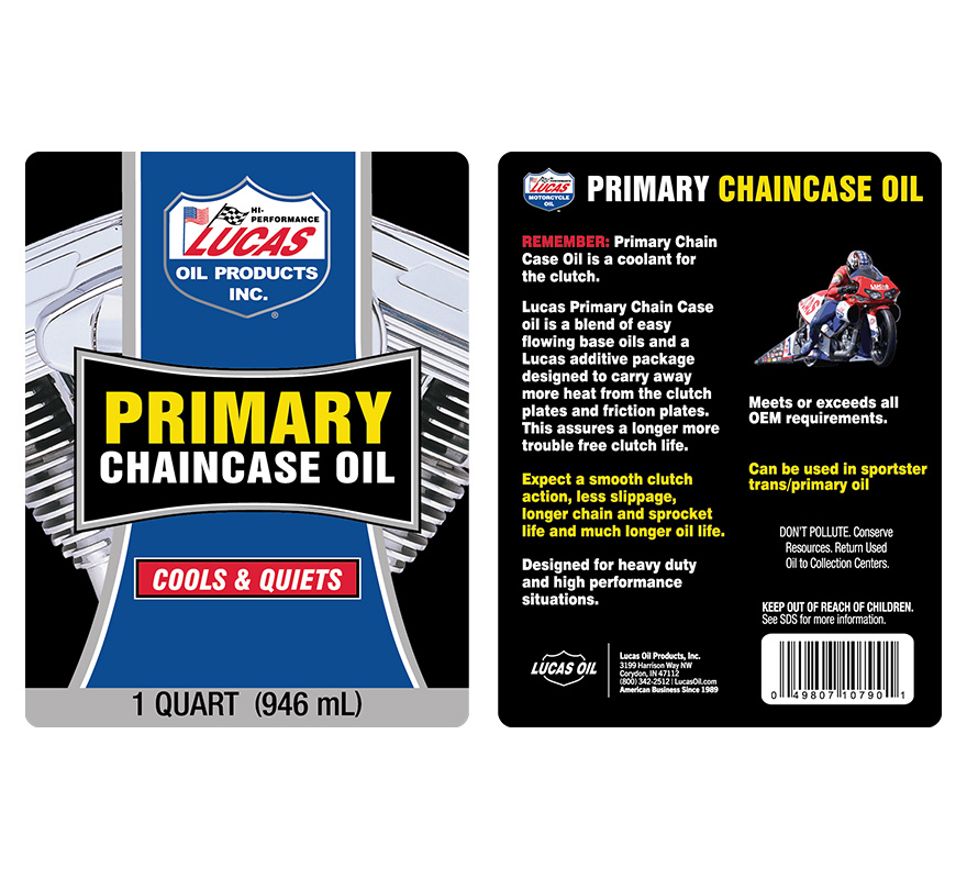 Primary Chaincase Oil - Quart (Label)