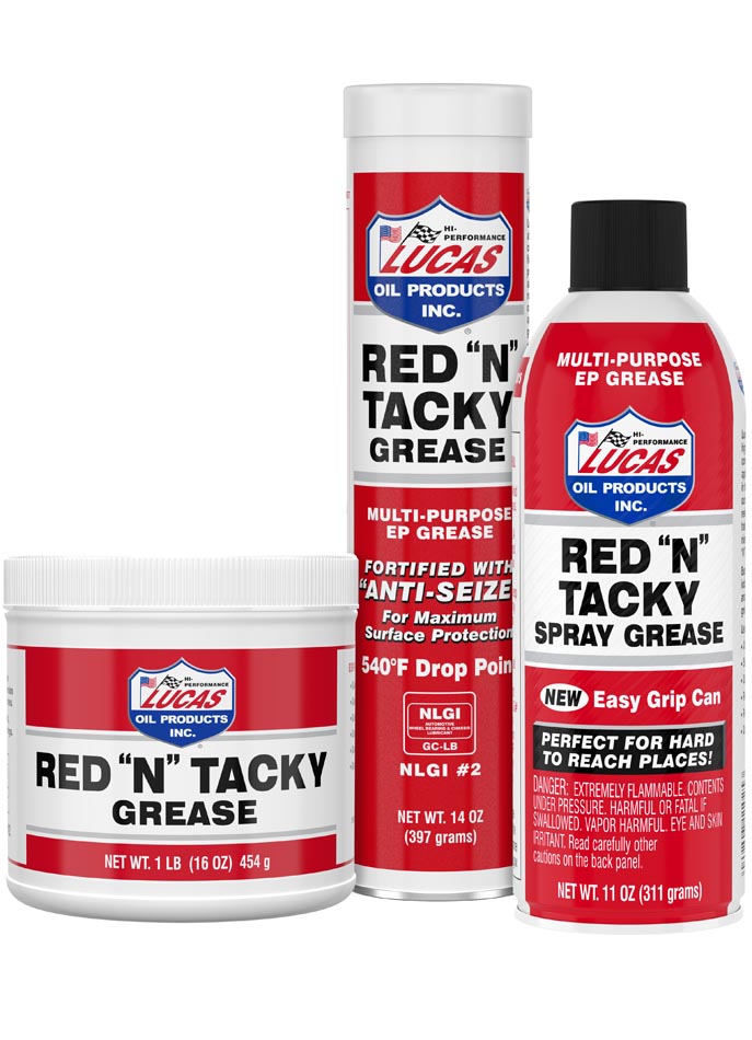 Lucas Spray Grease, Red N Tacky - 11 oz